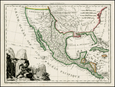 Southwest, Rocky Mountains, Mexico and California Map By Conrad Malte-Brun