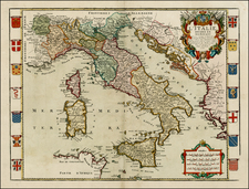 Italy and Balearic Islands Map By Nicolas de Fer