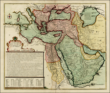 Balkans, Turkey, Mediterranean, Central Asia & Caucasus, Turkey & Asia Minor, Egypt and Greece Map By Nicolas de Fer / Guillaume Danet