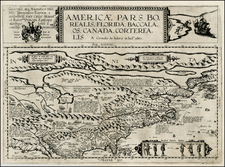 Polar Maps, United States and North America Map By Cornelis de Jode