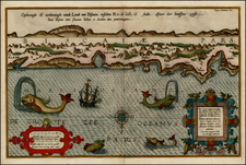 Spain and Curiosities Map By Lucas Janszoon Waghenaer