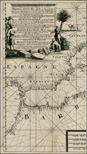 Spain, North Africa, African Islands, including Madagascar and Balearic Islands Map By Johannes Loots