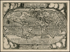 World and World Map By Abraham Ortelius / Philippe Galle