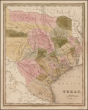 Texas Map By Thomas Gamaliel Bradford