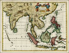 China, India, Southeast Asia, Philippines and Other Islands Map By John Speed