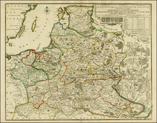 Poland, Russia, Ukraine and Baltic Countries Map By Nicolas de Fer