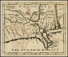 South Map By Antoine-Simon Le Page du Pratz