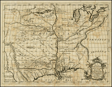 South, Southeast, Texas, Midwest and Plains Map By Antoine-Simon Le Page du Pratz