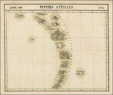 Caribbean Map By Philippe Marie Vandermaelen