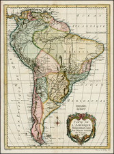 South America Map By Jacques Nicolas Bellin