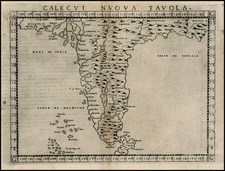 India Map By Girolamo Ruscelli