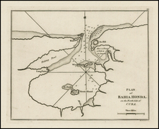 Caribbean and Cuba Map By Sayer & Bennett