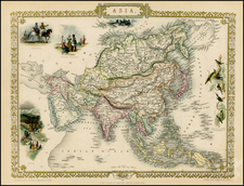 Asia and Asia Map By John Tallis