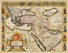 Russia, Ukraine, Turkey, Mediterranean, Middle East and Turkey & Asia Minor Map By John Speed