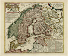 Scandinavia Map By Jean Janvier / Jean-Baptiste Nolin