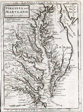 Mid-Atlantic and Southeast Map By Herman Moll