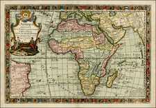 Africa and Africa Map By Louis Charles Desnos / Guillaume Danet