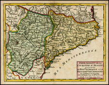 Spain Map By Didier Robert de Vaugondy