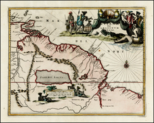 Guianas & Suriname Map By John Ogilby