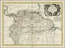 South America Map By Rigobert Bonne / Jean Lattré