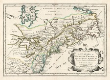 New England, Midwest and Canada Map By Nicolas Sanson