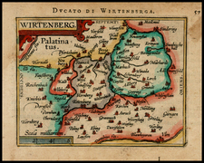 Germany Map By Abraham Ortelius / Johannes Baptista Vrients