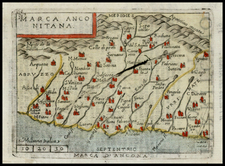 Italy Map By Abraham Ortelius / Pietro Marchetti