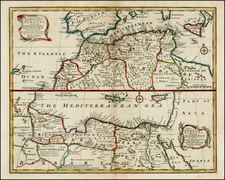 Mediterranean, North Africa and Balearic Islands Map By Emanuel Bowen