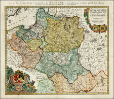 Poland and Baltic Countries Map By Homann Heirs / Tobias Mayer