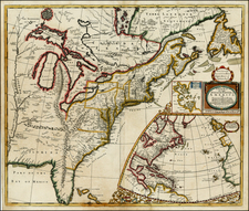 United States, New England, Mid-Atlantic and Southeast Map By John Senex