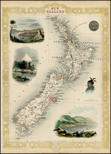 New Zealand Map By John Tallis