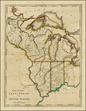 Midwest and Plains Map By Mathew Carey