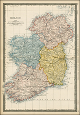 Ireland Map By William Rand  &  Andrew McNally