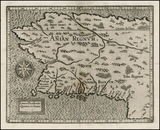 Alaska, California and Canada Map By Cornelis van Wytfliet