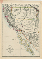 Southwest, Rocky Mountains, Baja California and California Map By Theodore Ettling / Weekly Dispatch