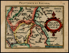 Germany Map By Abraham Ortelius / Johannes Baptista Vrients