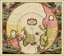 Northern Hemisphere, Polar Maps, Russia, Scandinavia and Canada Map By Frederick De Wit