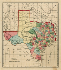 Texas Map By Sidney Morse