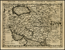 Central Asia & Caucasus and Middle East Map By Giovanni Antonio Magini