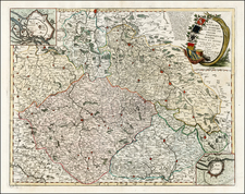 Poland, Czech Republic & Slovakia and Germany Map By Jean André Dezauche