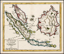 Southeast Asia Map By Gilles Robert de Vaugondy