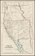 Southwest, Rocky Mountains and California Map By Archibald Fullarton & Co.