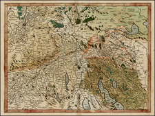 Switzerland Map By  Gerard Mercator