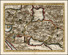 Central Asia & Caucasus and Turkey & Asia Minor Map By Philipp Clüver