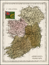 Ireland Map By Francesco Costantino Marmocchi