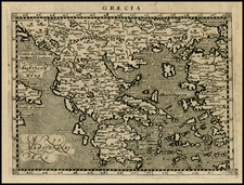 Turkey, Balearic Islands and Greece Map By Giovanni Antonio Magini