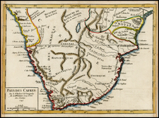 South Africa Map By Gilles Robert de Vaugondy