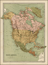 North America Map By T. Ellwood Zell