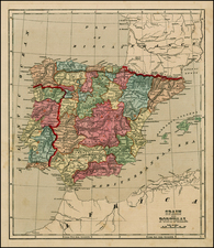 Spain and Portugal Map By Charles Morse