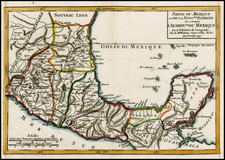 Mexico Map By Gilles Robert de Vaugondy